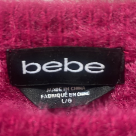 Bebe Sangria Fuzzy Rhinestone Sweater - Picture 4 of 7